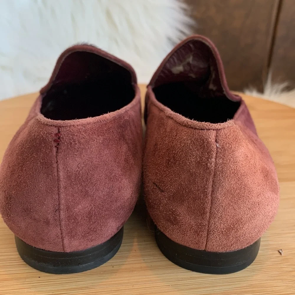 Marc Fisher | Suede Burgundy Slip On Loafers 6 1/2